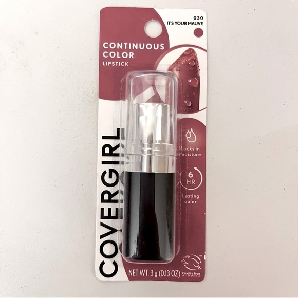 COVERGIRL Continuous Color Lipstick, 30 It's Your Mauve, 0.13 oz NEW - Picture 2 of 11